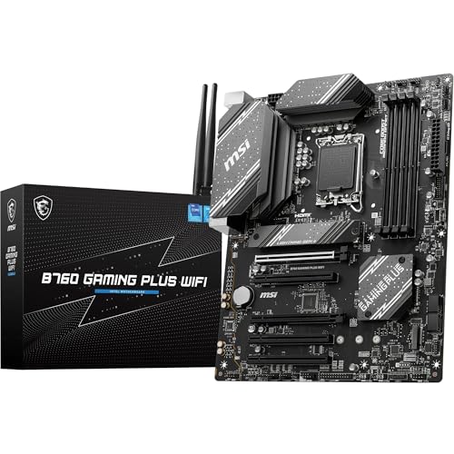 MSI B760 Gaming Plus WiFiマザーボード (LGA 1700/4xDDR5/HDMI/DisplayPort/M.2/USB 3.2)。 7D98-007R
