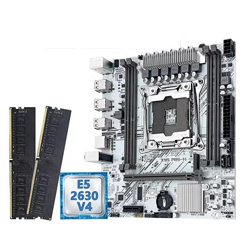 zmart MACHINIST ホワイト X99 PR9-H マザーボード コンボ Intel Xeon E5 2630 V4 LGA 2011-3 CPU DDR4 16GB RAM NVME m.2 X99マザーボード セット セット Xeon E5 2630 V4 セット DDR4メモリ付き PCパーツセット