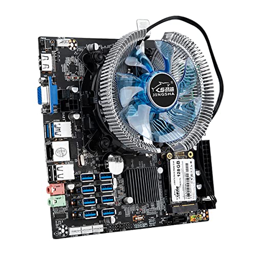 ASPIRING B75 BTCマイニングマザーボード8 PCIe 1 X GPUスロットUSB 3.0、i3-2120デュアルコアプロセッサー付き、128GB SSD、4GB RAM、金沙大放熱ファン B75E