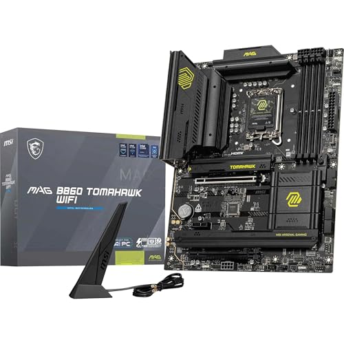 MSI MAG B860 Tomahawk WiFiマザーボード、ATX - Intel Core Ultraプロセッサ(シリーズ2)、LGA 1851をサポート - DDR5 Memory Boost 9200+ MT/s OC、PCIe 5.0 x16 x 1、M.2 Gen5 x 1、5G LAN、Wi-Fi 7