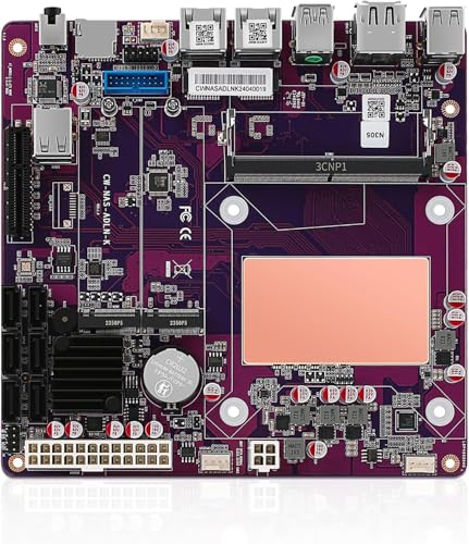 HKUXZR N150 産業用マザーボード NAS 4コア 4 スレッド 低電力プロセッサー 2x2.5G i226 ネットワーク M.2 スロット 6xSATA 2* M.2 NVMe 2280、PCIe 3.0x4 x 1、TFスロット1つ、デュアル4Kディスプレイ、ファン付きUSB6個。 CW-N150-NAS-2L