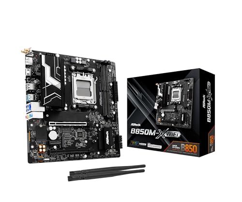 ASRock 【並行輸入品】 ASRock AMD B850M X WiFi 6E ソケット AM5 Ryzen 7000/8000/9000シリーズ DDR5 最大8200+(OC) MHz 128GB B850 Micro ATX マザーボード M.2 SATA3