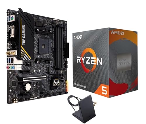 Micro Center 【並行輸入品】 マイクロセンター AMD Ryzen 5 4500 デスクトッププロセッサー ASUS TUF Gaming A520M-PLUS (WiFi) AM4 microATX マザーボード (M.2サポート、80
