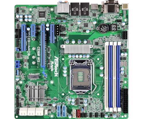 ASRock C236M WS [マザーボード Intel C236/LGA1151/DDR4(4 DIMM)/2xGLAN/Micro ATX]