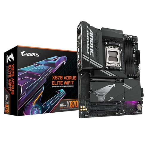 GIGABYTE 【並行輸入品】 GIGABYTE X870 AORUS Elite WIFI7 ICEマザーボード - AMD Ryzen 9000 CPU、16+2+2フェーズデジタルVRM、最大8000MHz DDR5(OC)、3xPCIe 5.0、Wi-F