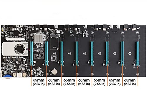 DAFA マイニングマシン マザーボード ETH BTC-S37 マイナー マザーボード 拡張可能ポート 8 * PCIE 16X /4 * USB2.0 /DDR3 Sodimm スロット/サポート 1066/1333/1600mhz 128G SSD と 4G RAM+2000W電源