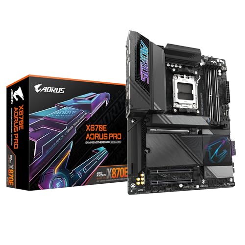 GIGABYTE Gaming 【並行輸入品】 GIGABYTE X870E AORUS PRO ICEマザーボード - AMD Ryzen 9000 CPU、16+2+2フェーズデジタルVRM、最大8000MHz DDR5 (OC)、PCIe 5.0x3、Wi-Fi 7、2