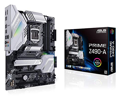 ASUS Prime Z490-A LGA 1200 (Intel® 第10世代) ATX マザーボード (14 DrMOS パワーステージ、デュアルM.2、Intel® 2.5 Gbイーサネット、USB 3.2 フロントパネル Type-C、Thunderbolt™ 3 サポート、Aura Sync RGB)