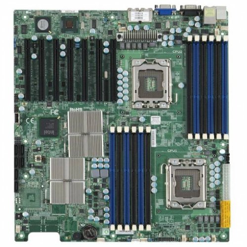 Supermicro X8DTH-iF-O デュアル LGA1366 Xeon/ Intel 5520/ DDR3/ V&2GbE/ EATX サーバーマザーボード。