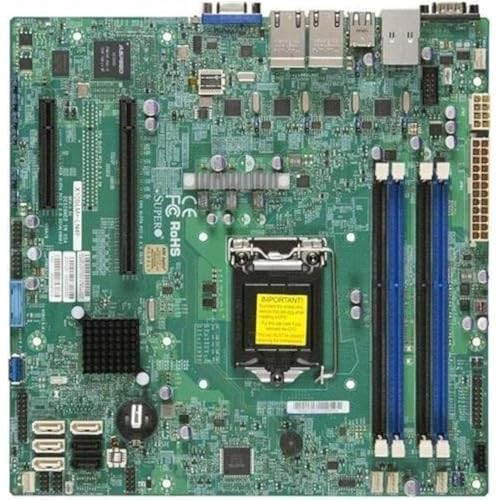 インテル スーパーマイクロマイクロマイクロ MBD-X10SLM+-F-O - Intel C224 チップセット LGA1150 MicroATX サーバーマザーボード SATA3/USB3.0 VGA