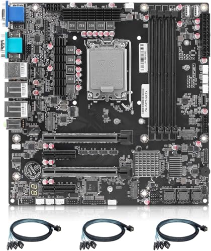 oaknode Q670 12-Bay NAS M-ATX マザーボード(LGA1700、第12世代/第13世代/第14世代デスクトッププロセッサ)、4* U-DIMM DDR5 MAX 128GB、2* M.2 NVMe、12* SATA 3.0、1* Type-C 20Gbps、6* USB、DP/HDMI/VGA/eDP、COMポート。 B0FGTLM65C