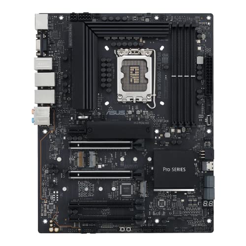 ASUS Pro WS W680-ACE IPMI Intel LGA1700 ATX ワークステーションマザーボード、PCIe 5.0x16スロット2個、DDR5、ECCメモリ、2x2.5 GbLAN、3xM.2スロット、SlimSAS、BMCヘッダー、THUNDERBOLT4ヘッダー、IPMI拡張カードバンドル、ACCE。