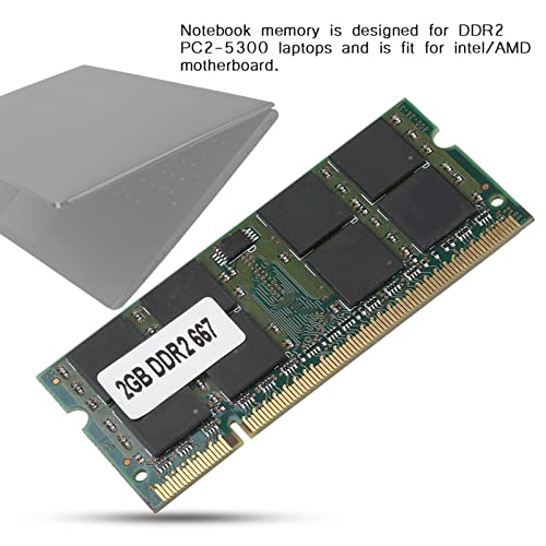 DDR2 2GB 667MHz ノートブックメモリ、PC2 5300 / Motoard 用、200 ピン速度 DDR2 SODIMM ラップトップアップグレード用 Spryfyre63m2w5t