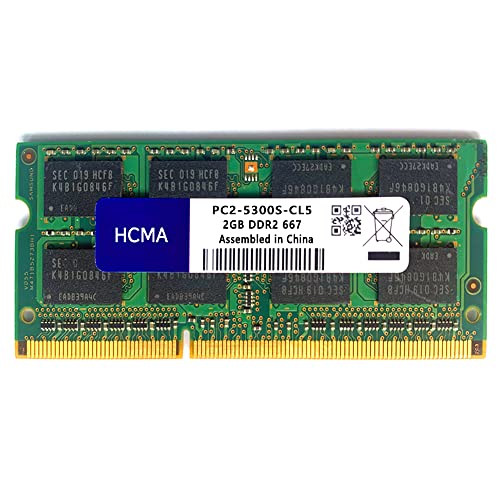 HCMA 【Amazon.co.jp 限定】 HCMA Patriot 互換増設メモリ ノートPC用メモリDDR2-667(PC2-5300) 正式対応DRAMチップ搭載 2GB シングルパッケージ PSD22G6672S 動作確認済 相性保証