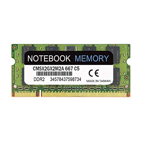 Wshelkgc 2GB DDR2 667MHz PC2-5300 DDR2 667 (240ピン) SODIMM ラップトップのメモリ、ノートブックラップトップのメモリモジュール、デュアルチャネル4Gをサポートする メモリ 2GB 2GB