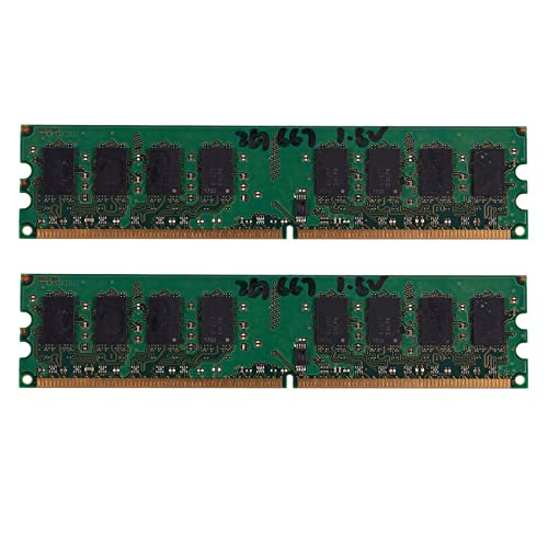 Ducevnaoe 2X 2GB D2 PC2-5300 667MHz 240ピン 1.8V デスクトップのDIMMメモリRAM 、用(2GB/667) OMRFG-38345