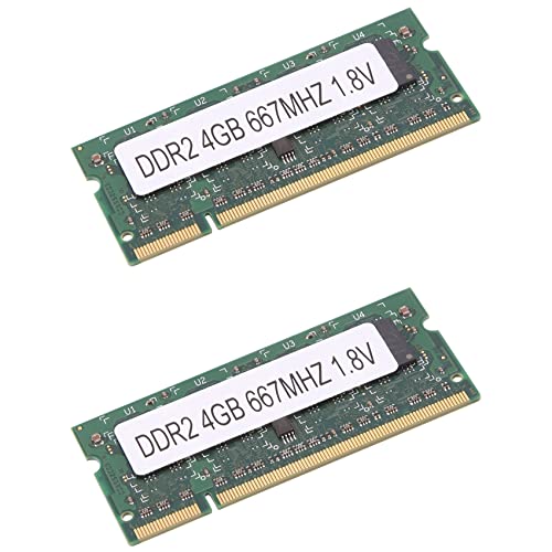 Wsikafxn ikafxn 2X DDR2 4GB ラップトップ RAM メモリ 667Mhz PC2 5300 SODIMM 1.8V 200 ピン A ラップトップ メモリ用