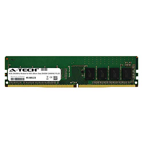A-Tech 4GB モジュール MSI (Micro Star) B450M Gaming Plus デスクトップ & ワークステーション マザーボード 互換 DDR4 2400Mhz メモリ RAM (ATMS368307A25815X1)