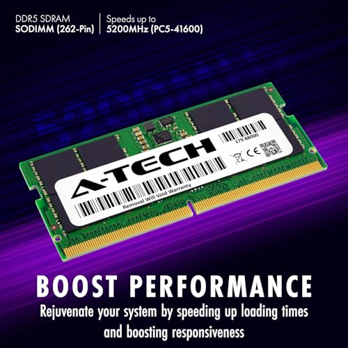 A-Tech 16GBキット (2x8GB) RAM Dell 24 EC24250 AIO用 27 EC27250 AIO オールインワンデスクトップ用 | DDR5 5200MHz PC5-41600 SODIMM 1.1V 262ピン ノンECC SO-DIMM メモリアップグレード