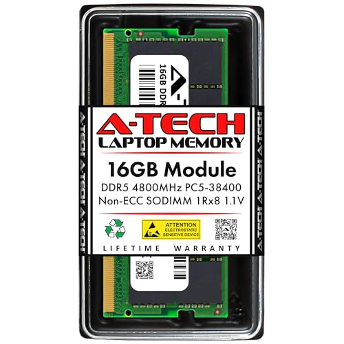 A-Tech 16GB RAM HP Elite mt645 G8 モバイルシンクライアント用 | DDR5 4800MHz PC5-38400 SODIMM 1.1V 262ピン ノンECC SO-DIMM メモリアップグレード