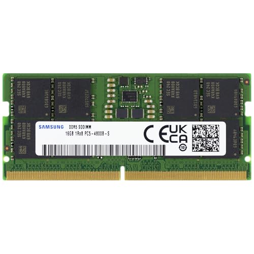 Samsung 16GB DDR5 4800MHz PC5-38400 CL40 SODIMM 1Rx8 シングルランク 1.1V 262ピン ノートパソコン、ノートブックRAMメモリ メモリ 16GB 16GB