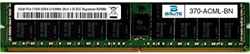 Brute Networks Brute Network 370-ACML-BN - 32GB PC4-17000 DDR4-2133MHz 2Rx4 1.2V ECC Registered RDIMM (OEM PN # 370-ACML相当)