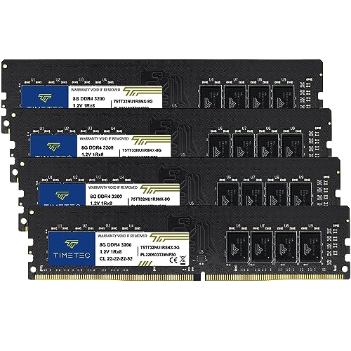 NVTEK 32GB DDR4-3200 PC4-25600 Non-ECC UDIMM デスクトップPC RAM メモリアップグレード