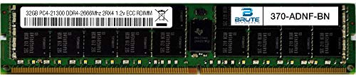 Brute Networks 370-ADNF-BN - 32GB DDR4-2666Mhz 2RX4 ECC Registered RDIMM (OEM PN# 370-ADNFと互換性があります)