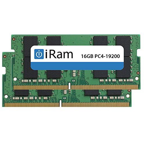 iRam (アイラム) iMac (Retina 5K, 27-inch, 2017) 増設メモリー PC4-19200 (DDR4-2400MHz) SO.DIMM (32GB (2×16GB)) IR16GSO2400D4W