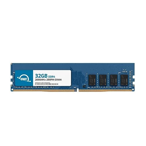 OWC 32GB DDR4 2666Mhz PC4-21300 CL19 1.2V 288ピン デスクトップ DIMM メモリ RAM Hp Z1 Workstation G5 G4 (Core X) G4 Tower 対応 OWC2U6D42R832GB-AEV