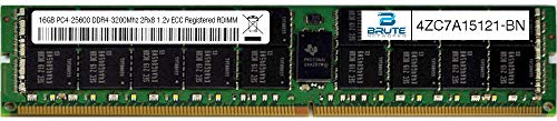 Brute Networks 4ZC7A15121-BN - 16GB DDR4-3200MHz 2Rx8 ECC Registered RDIMM (OEM PN# 4ZC7A15121と互換性あり)