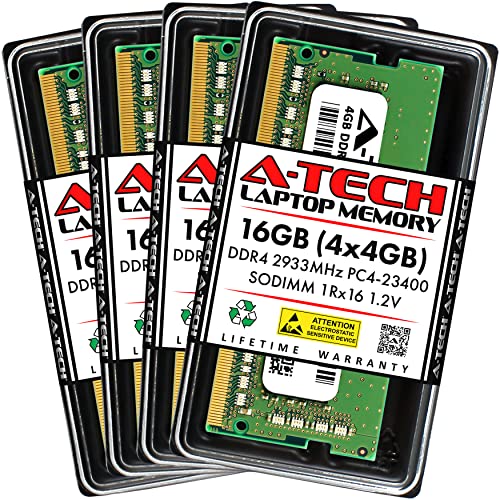A-Tech 16GB キット (4x4GB) RAM Acer Predator Helios 500 PH517-61 ゲーミングノートパソコン用 | DDR4 2933MHz SODIMM PC4-23400 (PC4-2933Y) メモリアップグレードモジュール