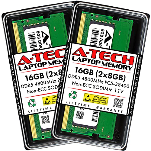 A-Tech 16GB (2 x 8GB) RAM Dell XPS 17 (9720) 用 | DDR5 4800MHz SO-DIMM PC5-38400 262ピン ノンECCメモリ アップグレードキット