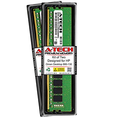 A-Tech 32GB (2 x 16GB) RAM HP OMEN デスクトップ 880-130用 | DDR4 2666MHz DIMM PC4-21300 288ピン 非ECC UDIMM メモリアップグレードキット ANZ109