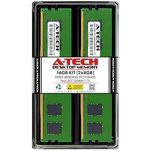 A-Tech 16GB キット (2x8GB) RAM Dell XPS 8950 デスクトップ用 | DDR5 4800MHz PC5-38400 DIMM 1.1V 288ピン ノンECC UDIMM メモリアップグレード