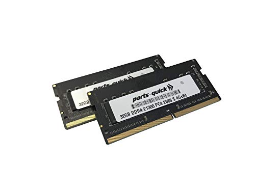 parts-quick Substitute Compatible 64GB Kit (2 X 32GB) Memory for Lenovo Thinkpad P72 DDR4 2666MHz SoDIMM Memory 64GB (2X32GB)-DDR4-2666-S-Lenovo-6912
