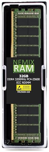 NEMIXRAM NEMIX RAM 32GB (1X32GB) DDR4 3200MHZ PC4-25600 2Rx8 1.2V CL22 288ピン ECC RDIMM 登録サーバーメモリ Micron MTA18ASF4G72PDZ-3G2F1対応