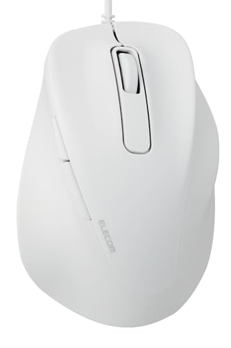 ELECOM 製 静音 有線マウス EX-G M-XGL30UBSKWH ホワイト