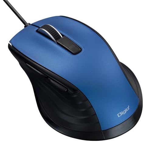 ナカバヤシ マウス 有線静音5ボタンBlueLEDマウス ブルー 【品番：MUS-UKF227BL】