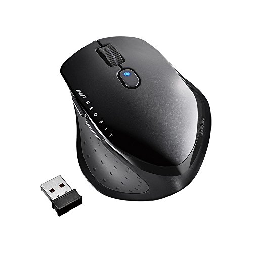 バッファロー BUFFALO 無線 BlueLED 5ボタン ネオフィットマウス Sサイズ ブラック BSMBW515SBK