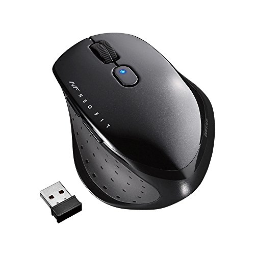 バッファロー BUFFALO 無線 BlueLED 5ボタン ネオフィットマウス Mサイズ ブラック BSMBW515MBK