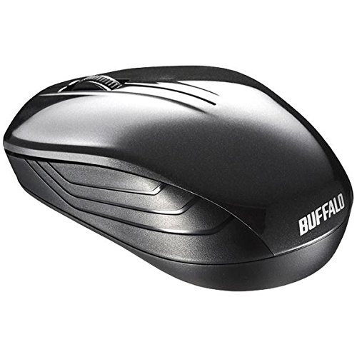 バッファロー ■BUFFALO 無線 BlueLED 3ボタン スタンダードマウス ブラック〔品番:BSMBW107BK〕【4172207:0】[店頭受取不可]