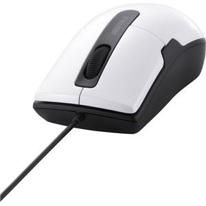 バッファロー (サプライ) 有線BlueLEDマウス 静音/3ボタン Mサイズ ホワイト BSMBU26SMWH【代引不可】【北海道・沖縄・離島配送不可】