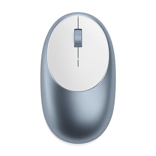 Satechi M1 無線 ワイヤレス マウス アルミ製（USB-C充電式、1200DPI、人間工学デザイン対応のBluetoothマウス、MacBook Air & Pro、ノートPC、iPadなど対応）– ブルー