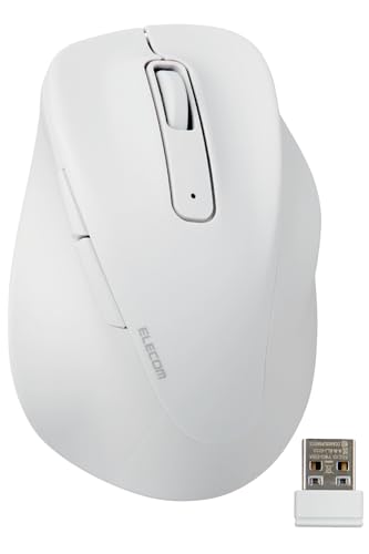 ELECOM エレコム マウス/EX-G/右手用/Lサイズ/無線/5ボタン/ホワイト(M-XGL30DBSKWH)