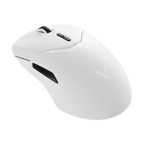 RAPOO VT9PRO 1K マウス 無線 ワイヤレス ゲーミング PAW3398センサー 26000 DPI 光学式マウス 1ms応答時間 68g軽量 10プログラムボタン PC/ノートパソコン/Eスポーツ/ゲーマー用 バッテリー寿命長 ホワイト
