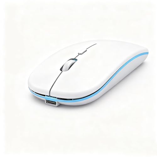 Komidy ワイヤレス Bluetooth マウス 【極薄型モデル Bluetooth 5.3&2.4GHz】 マウス 静音 3段階DPI調整(800/1200/1600) 超軽量 Type-C充電 スリープモード 高精度 小型まうす 左右対称 節電 7色LED 人間工学設計 コンパクト オフィス ゲーム Mac/Windows/Surface/PC/Macbookに対応 S3