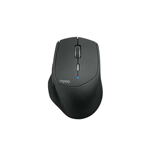 RAPOO 【日本正規代理店品】Rapoo ハイブリットマウス Bluetooth5.0/2.4GHz接続 1600dpiセンサー 8ボタン ワイヤレスマウス MT550 ブラック