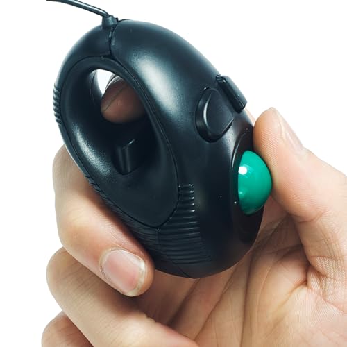 YUMQUA y-01ポータブル指Hand Held 4d USBミニトラックボールマウス/ Fits Left and Right HandedユーザーGreat for Laptop Lovers