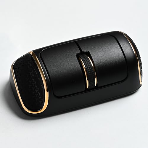 BUDI Finger Barrel Mouse 限定モデル！【超小型・4段階DPI切替】 静音 2.4GHzワイヤレス Bluetooth 節電モード 光学式 高精度 超軽量 疲れない 稼働範囲極小. 携帯便利 Windows Mac スマホ タブレット対応 (ブラック＆ゴールド) MT-FBMi2